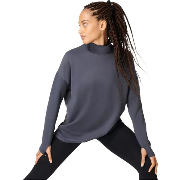 Sweaty Betty Eco Thermal Mock Neck Running Sweatshirt - Picture 1 of 12